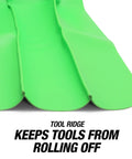 Tool ridge on the Heavy Duty Vinyl Fender Cover For Mechanics In The Pro Shop, 27 Inch By 34 Inch Car Repair Mat.