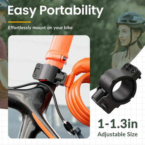 Lock Up Your Ride With This 4 Foot Cable Lock A Tough As Nails Half Inch Resettable Combination Lock With Mounting Bracket