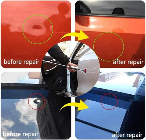 DIY Car Dent Repair Kit With Auto Body Dent Puller Slide Hammer And Glue Puller For Sheet Metal Dents 50 Cm And 42 Cm Reach Ergonomic