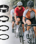 12Pcs Aluminum Headset Spacers For 1 1 8 Inch Stems 4 Thicknesses 2mm 3mm 5mm 10mm Black Stem Spacers For Mountain And Road Bikes