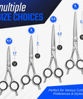 Pro Grade Hair Cutting Scissors 4.5 Inch Ultra Sharp Thin Blades 440C Steel for Maximum Precision for Women and Men in four sizes