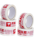 Fragile Warning Packing Tape Set With 5 Rolls, Heavy Duty Shipping Tape That Sticks Like Crazy, Bright Handle With Care Labels