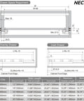 High Capacity 14 Inch Push To Open Soft Close Undermount Drawer Slides dimensions diagram with installation guidelines.