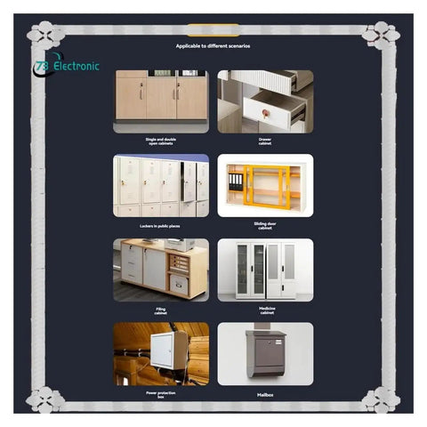 Various cabinet types for 24 Hour Delivery Tuya Smart Biometric Fingerprint Cabinet Lock for file cabinets, cupboards, drawers.