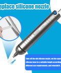 No Clog Desoldering Pump with Powerful Vacuum Suction, replaceable silicone nozzle demonstration