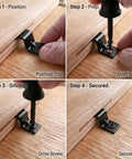 Hella Sturdy Zinc Plated Table Top Fasteners And Z Clips Black 40 Pack installation steps for furniture assembly clips.