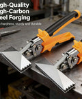 3 Inch Sheet Metal Hand Seamer Pro Grade Bending Tool With High Hardness CRV Steel Straight Jaw and Ergonomic TPR Handle