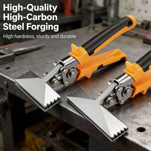 3 Inch Sheet Metal Hand Seamer Pro Grade Bending Tool With High Hardness CRV Steel Straight Jaw and Ergonomic TPR Handle