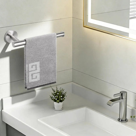 Rustproof 9 Inch Stainless Steel Towel Bar For Bathroom Wall Mounted Hand Towel Holder Ring Beefed Up Thick Design Brushed Nickel