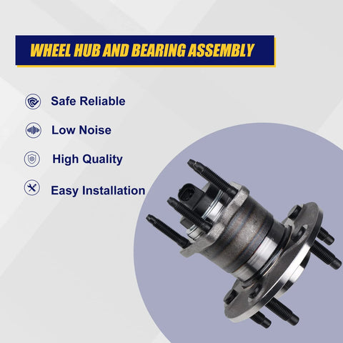 Rear Wheel Bearing And Hub Assembly For Chevy Cobalt HHR Malibu Pontiac G6 Saturn Aura 5 Lug With ABS Direct Fit Rear Replacement