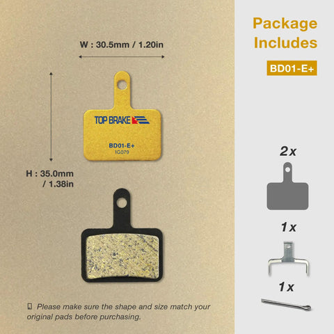 Disc Brake Pads For Electric Bikes And E MTB Beefed Up Braking Long Lasting with dimensions and included components shown