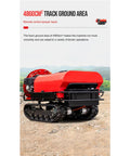 Remote Control Crawler Sprayer Tracked Tank Ag Rig For Farms Heavy Duty Precision Liquid Dispensing Equipment, red rugged sprayer with tracks.