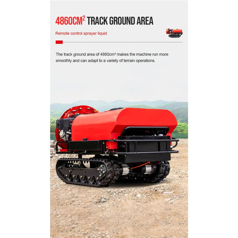 Remote Control Crawler Spray Vehicle Tracked Sprayer Machine With Adjustable Boom For Farm Garden And Pest Control, 4860cm² track area