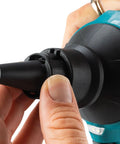 Close-up of Bad Boy 18V Cordless Blower And Vacuum With Slick Nozzle Swap, showing nozzle attachment.
