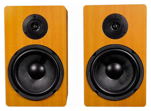 Bookshelf Speakers For Home Theater And Music With 6.5 Inch Kevlar Woofers And 1 Inch Silk Dome Tweeters 8 Ohm 400W Peak