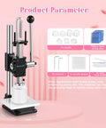 No Sweat Bath Bomb Press Machine With Seven Round Molds For Effortless Diy Soaps And Luxury Spa Fizzies, shown with molds and accessories.