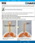 Instructional image showing desoldering wire use for No Clean Desolder Braid 3.0mm Wide 1.5m Length for SMD removal.