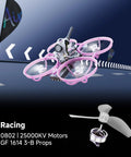 Ultra Light Brushless Whoop Quadcopter With Matrix 5IN1 II Flight Controller, 0802 25000KV Motors, Air75 II frame in flight