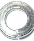 Close-up of a Split Lock Washers Five Sixteenth Inch Zinc Plated Steel Set 125 Piece Grade Two A307 Heavy Duty Fasteners for DIY Projects