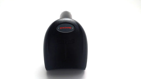 Front view of Ultra Compact 2D Barcode Scanner With USB Cable Renewed For Retail And Inventory, showcasing space-saving design