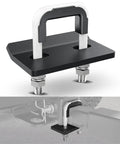 Heavy Duty 2 Inch Trailer Hitch Tightener With Anti Rattle U-Bolt And Mount Plate, Steel Construction, Matte Black, White U-Bolt