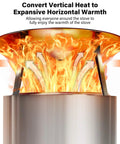 Heat Deflector for 19 to 20.5 Inch Fire Pits with Portable 304 Stainless Steel Diffuser That Captures and Redirects Heat for 360 Degree Cozy Warmth