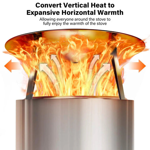 Heat Deflector for 19 to 20.5 Inch Fire Pits with Portable 304 Stainless Steel Diffuser That Captures and Redirects Heat for 360 Degree Cozy Warmth