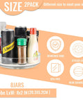 Two Pack 8 Inch Lazy Susan Turntable Organizer With Non Slip Mat And Handles for storing bottles and jars