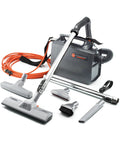 Light As A Feather But Knocks Out Tough Debris Fast Grab And Go Commercial Canister Vacuum with attachments and cord.