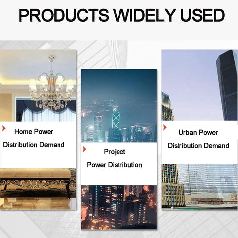 Diagram showing power distribution uses: home, project, and urban power demand with city and home imagery.