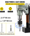 Heavy Duty 1200W Magnetic Drill Press With 40mm Capacity Bores Through Tough Steel Structures Easily features drill depth and bit sizes.