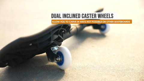 RipStik Ripster Caster Board For Ages 8 Plus with 360 degree inclined wheels on pavement