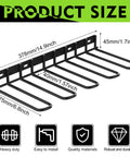 Power Tool Organizer Wall Mount With Adjustable Design For Garage Storage, showing dimensions and heavy-duty metal rack