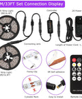 Upgraded 33Ft Black Light Strip Kit with remote control, adhesive strips, and dimmable fixture for party vibes, 600 LEDs SMD2835