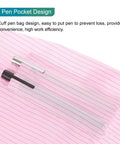 Skip The Zap When You Rock This Pink Esd Lab Coat Unisex Anti Static Work Jacket With Conductive Fiber For Electronics Assembly showing pen pocket detail.