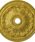 Flagstone Ceiling Medallion 30 Inch Diameter Rich Gold Finish Hand Painted Lightweight Dope Centerpiece for Pendant Lights
