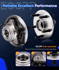Pair Of Front Wheel Hub Bearing Assemblies With ABS For 2009 2010 Ram 1500 Pickup 5 Lug Replacement Kit New Complete