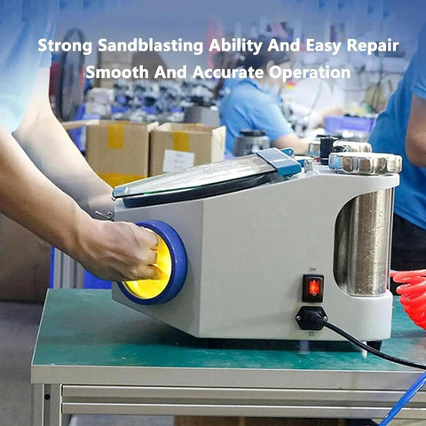 Professional Grade Dental Lab Dust Collector Box With Bright LED Viewing Window And Slick Dual Filter System For Precision Sandblasting usage in workshop.