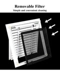 Top Shelf Aluminum Vent Cover With Removable Louver Panel For Hassle Free Drywall Install Twenty Two By Forty Four Inch Duct Register with removable filter.
