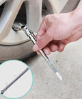 Using tire gauge for Compact Motorcycle Tool Kit For Roadside Service And ATV UTV Repairs With Wrenches Spark Plug Wrench Hex Keys