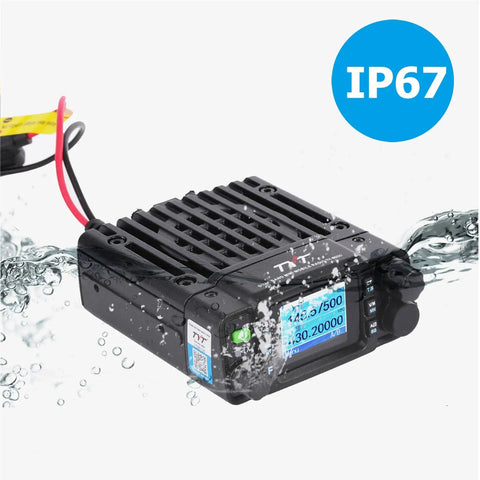 Dual Band Mini Ham Mobile Radio For In Car Use IP67 Waterproof 25W 2M 70CM Transceiver with water splash for durability
