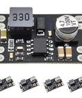 Five Pack Premium High Voltage Buck Converter Module 7 To 100V Down To 24V features detailed circuit board and components.