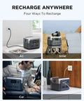 River 2 Max Portable Power Station With 512Wh LiFePO4 Battery, 1000W Peak Output, 1 Hour AC Fast Charge recharging options