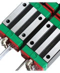 Pro Grade Hgr20 Linear Guide Rail 1500 Mm Paired With Hgh20ca Slider Blocks CNC lathe hardware top view of sliding blocks.