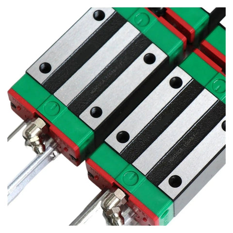 Pro Grade Hgr20 Linear Guide Rail 1500 Mm Paired With Hgh20ca Slider Blocks CNC lathe hardware top view of sliding blocks.