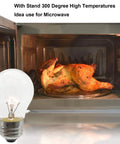High Temp 40W Oven Light Bulb E26 Medium Base A15 2 Pack For Oven Stove Refrigerator Microwave 300 Degree Resistant