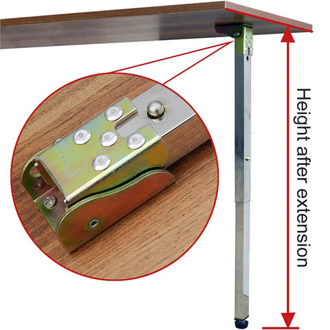 Adjustable Metal Furniture Legs 28 29 30 Inch Set Stainless Steel Telescopic Table Legs Replacement Feet For Cabinets Up To 176 Lbs