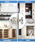 Two Pack 26mm Mounting Holes Soft Close Cabinet Hinges With Screws 90 To 110 Degree Full Overlay Concealed Kitchen Cupboard Hinges