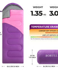Lightweight Sleeping Bag For Kids And Adults, Ideal For Backpacking And Scouts, Compact Yet Roomy 33 By 86.6 Inches, shown flat and packed