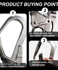 Heavy Duty D Shape Snap Hooks With Alloy Steel Build Pro Grade Quick Locking Mechanism close-up details image